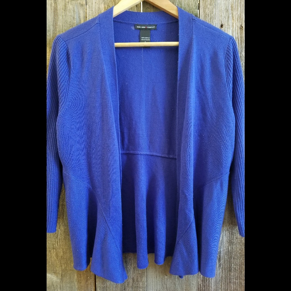 Large New York & Co. Blue Cardigan